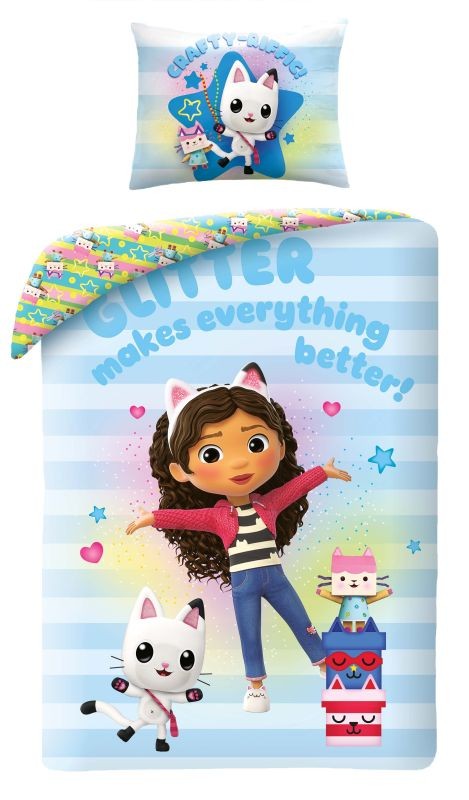 Povlečení Gábinin kouzelný domek glitter 140/200, 70/90