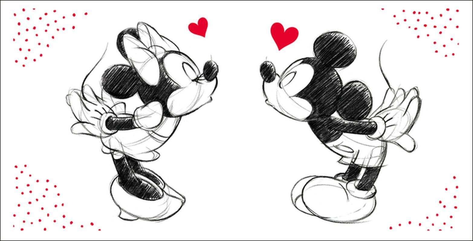 Osuška Mickey a Minnie in love 03 70/140