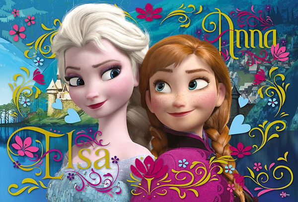 Puzzle Ledové Království Anna a Elsa 100 dílků