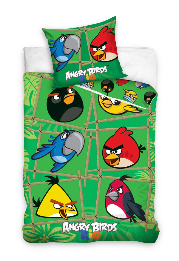 Povlečení Angry Birds Rio Bamboo 140/200