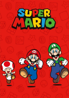 Fleece deka Super Mario red 100/140